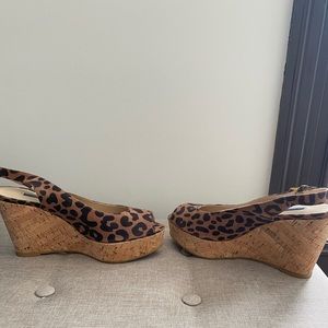Stuart Weitzman Jean Wedge Leopard